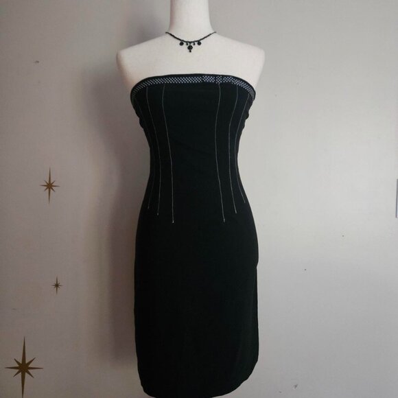 My Michelle Dresses & Skirts - Vtg My Michelle Strapless Corset Dress Size 3/4 y2K Cocktail Grunge Casual